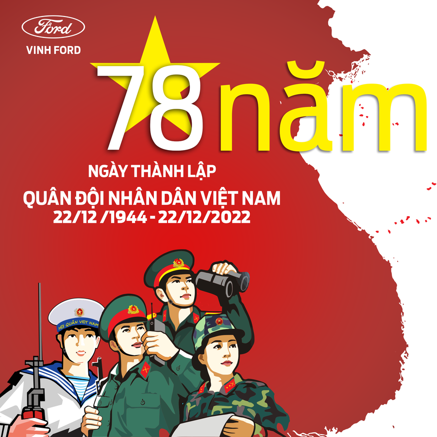 Mừng ngày thành lập Quân đội nhân dân Việt Nam 2022