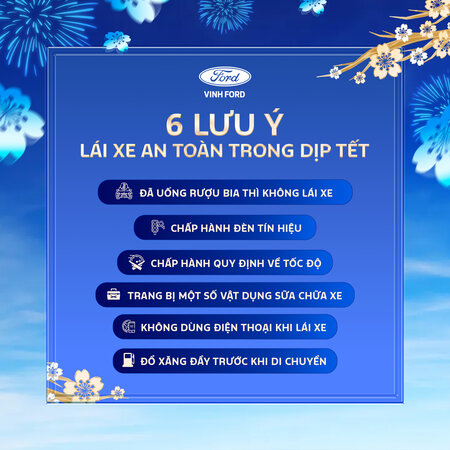 6 LƯU Ý ĐỂ LÁI XE AN TOÀN TRONG DỊP TẾT
