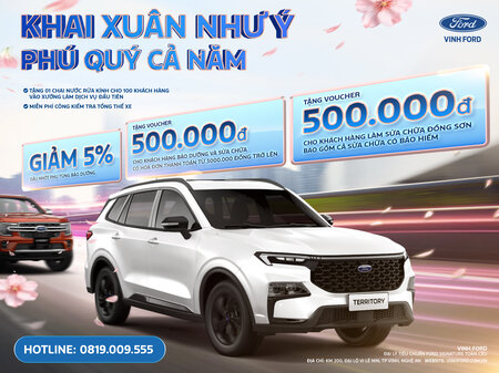BẢO DƯỠNG XẾ YÊU – NHẬN NGAY ƯU ĐÃI LỚN TẠI VINH FORD
