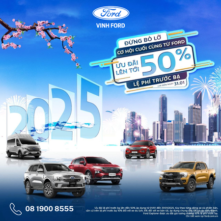 CÙNG VINH FORD - RƯỚC XE NHƯ Ý - ĐÓN TẾT PHÚ QUÝ