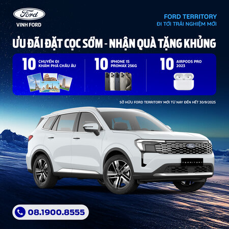 ĐẶT SỚM FORD TERRITORY MỚI – NHẬN QUÀ ĐẲNG CẤP