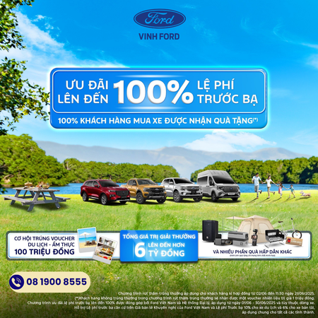 PHIÊU HÈ CÙNG FORD - TỰ DO SỐNG CHẤT - MUA XE TẠI VINH FORD 100% CÓ QUÀ