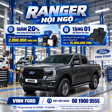 RANGER HỘI NGỘ – ƯU ĐÃI PHỤ TÙNG CHÍNH HÃNG, CHĂM XE CHUẨN CHẤT