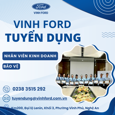 SHOWROOM Ô TÔ VINH FORD TUYỂN DỤNG