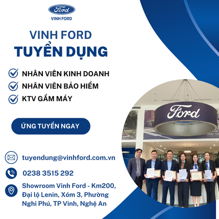 SHOWROOM VINH FORD TUYỂN DỤNG NHÂN SỰ 2025