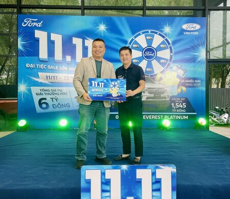 VINH FORD CHÚC MỪNG KHÁCH HÀNG MAY MẮN TRÚNG "VÀNG" TRONG ĐẠI TIỆC SALE LỚN NHẤT TRONG NĂM 2024