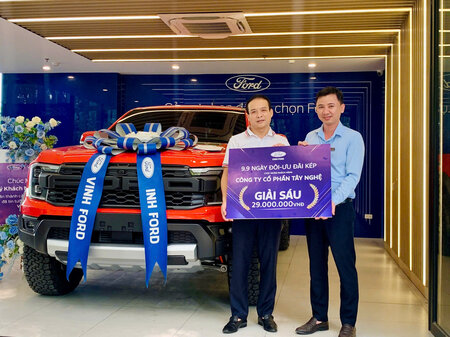 VINH FORD XIN CHÚC MỪNG CHỦ NHÂN 3 GIẢI THƯỞNG CHƯƠNG TRÌNH "9.9 NGÀY ĐÔI - ƯU ĐÃI KÉP"